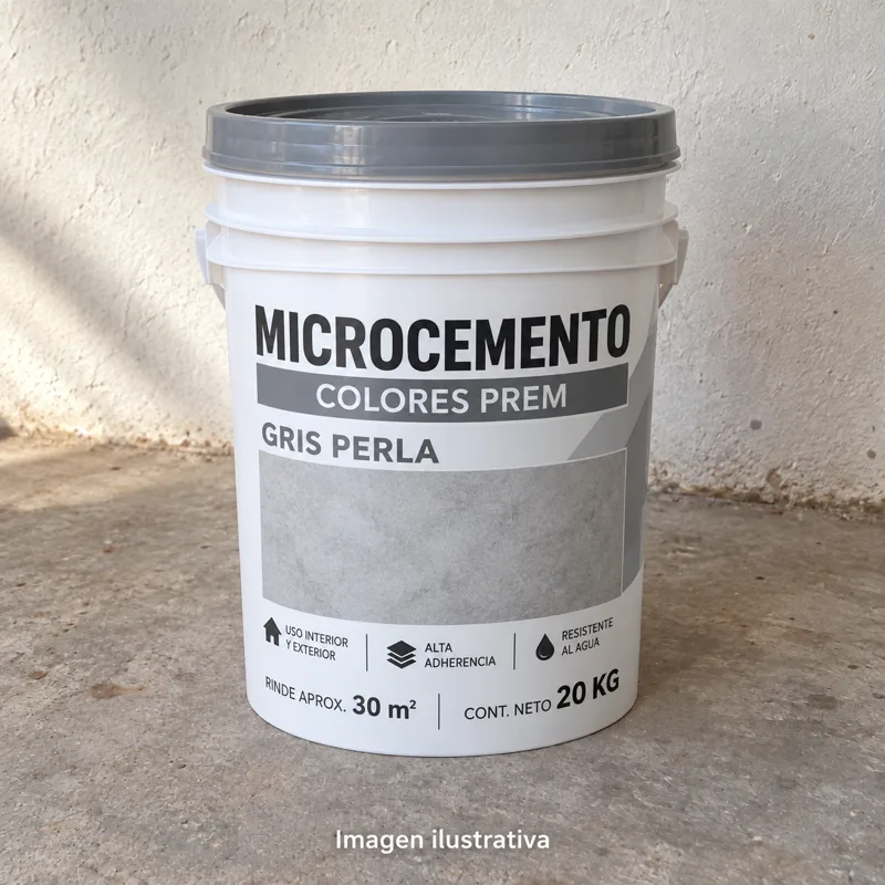 Microcemento Colores Prem Gris Perla X 20Kg (30 M2)