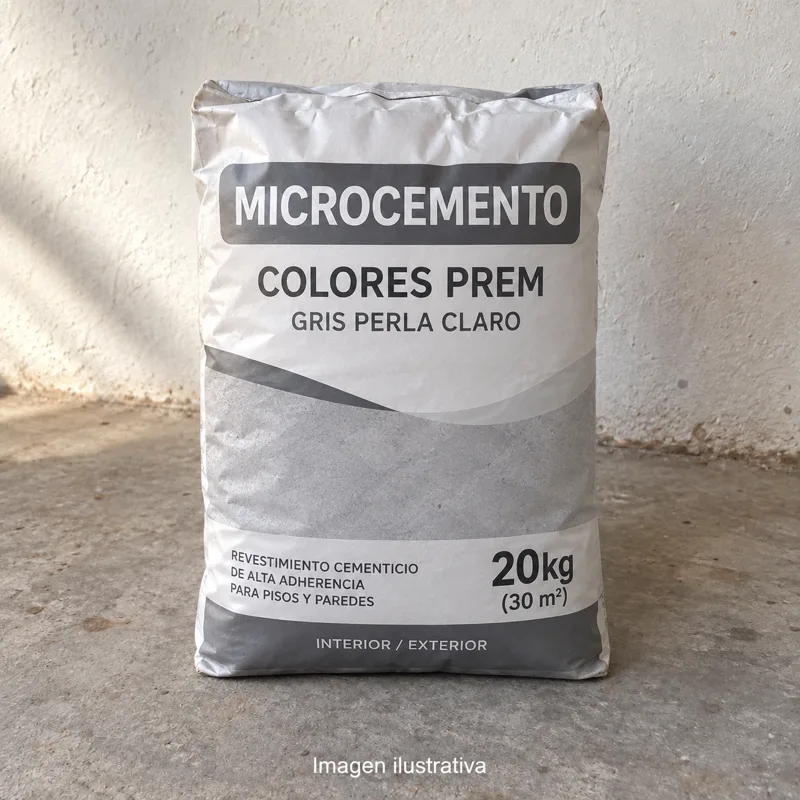 Microcemento Colores Prem Gris Perla Claro X 20Kg (30 M2)