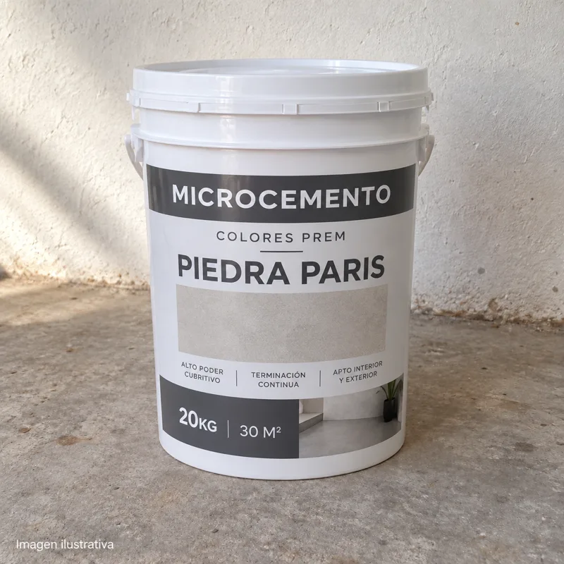 Microcemento Colores Prem Piedra Paris X 20Kg (30 M2)