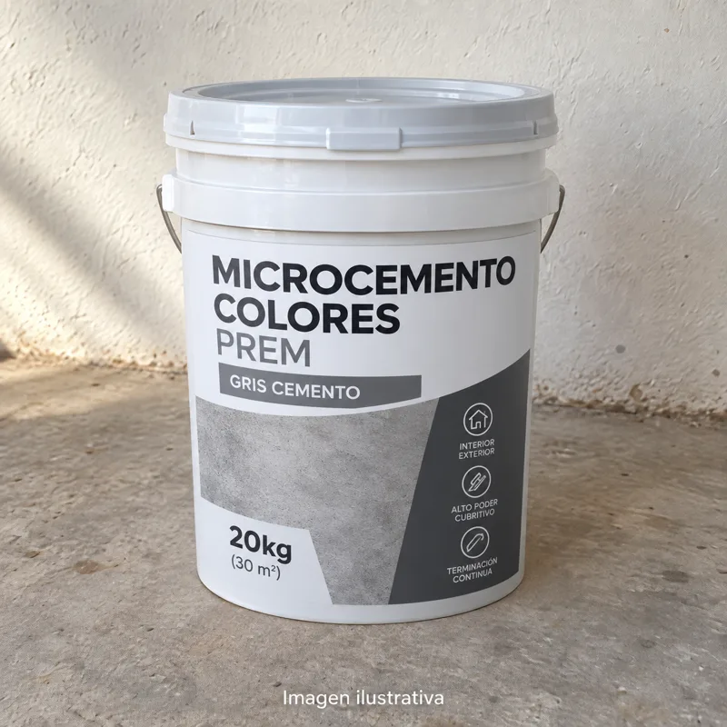Microcemento Colores Prem Gris Cemento X 20Kg (30 M2)