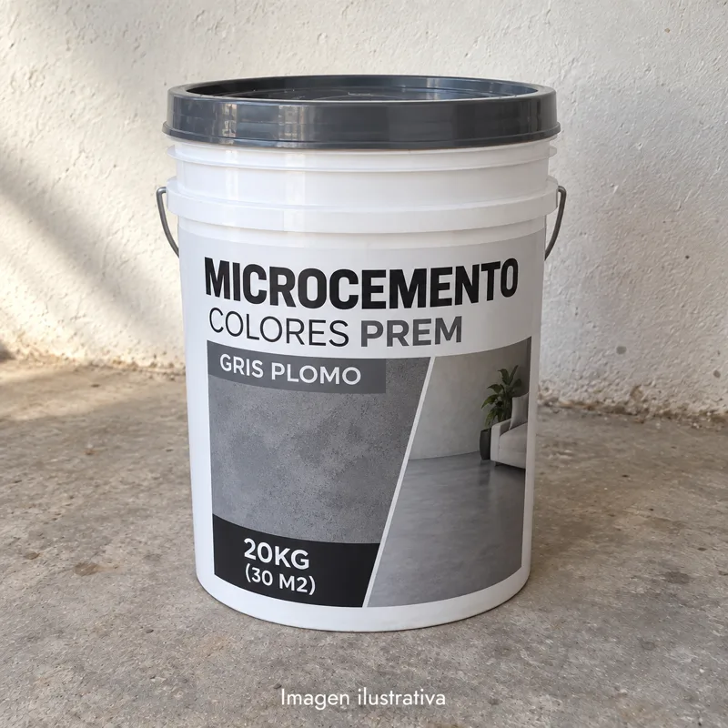 Microcemento Colores Prem Gris Plomo X 20Kg (30 M2)