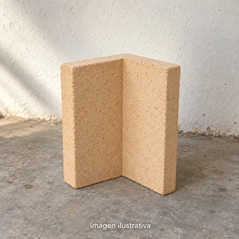 Ladrillo Esquinero Refractario 2X4