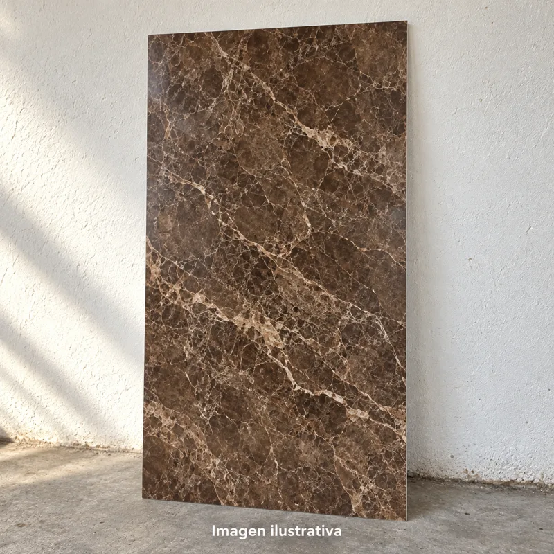 Placa Simil Marmol Marron (1,22M X 2,44M)